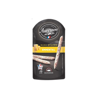 Dry Sausage Mini Sticks Emment Cheese VPF Auvernou Doypack 100gr