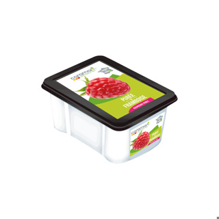 Frozen Puree Raspberry Caraman 1kg tub 